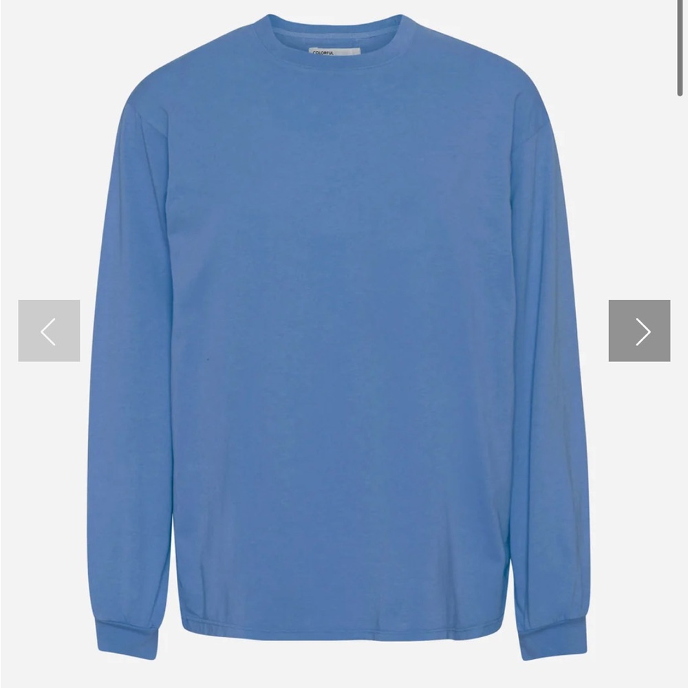 New: Colorful Standard oversized long sleeve T-shirt in sky blue, size medium